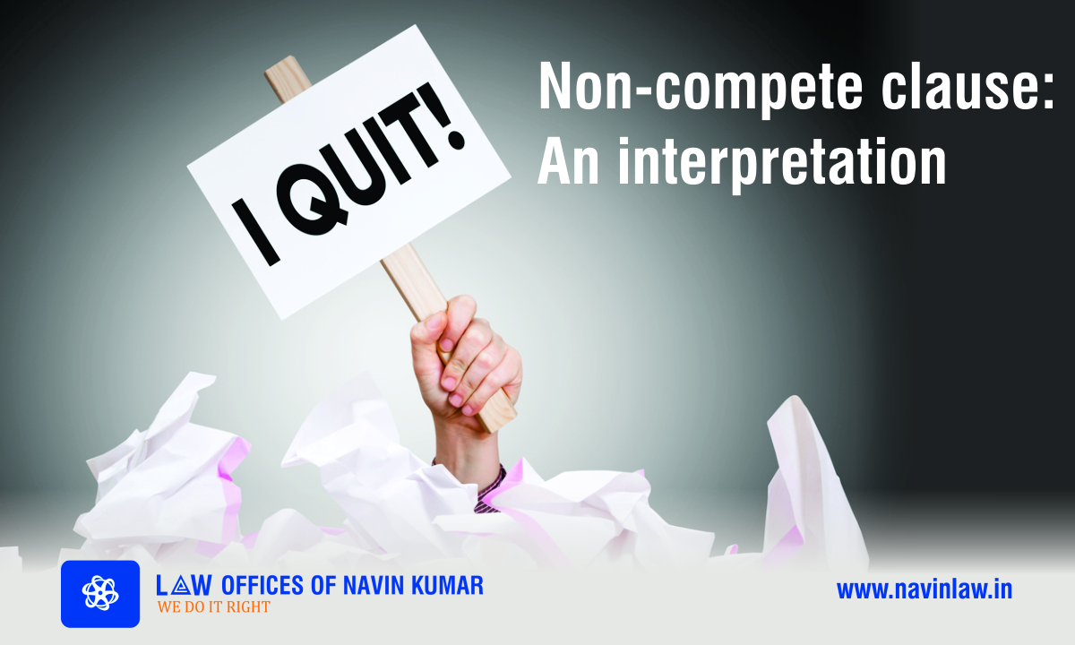 Non-compete clause: An interpretation
